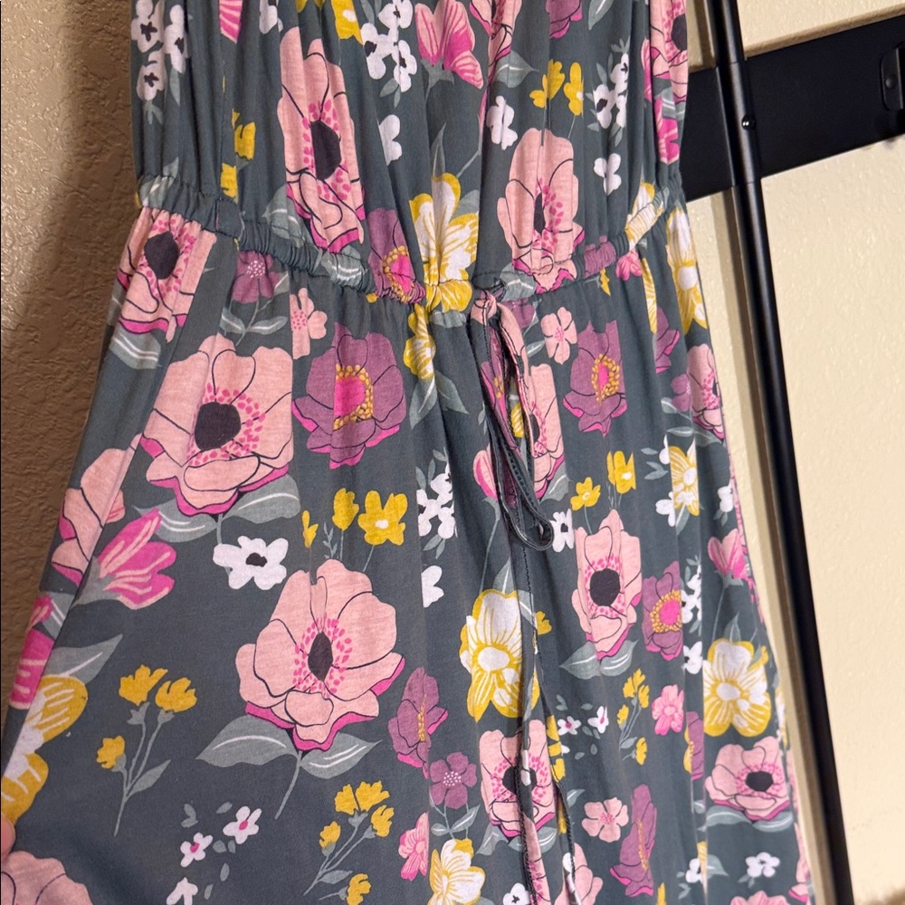Baby Be Mine Floral Maxi Dress - Gray and Pink - Picture 6 of 16
